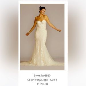 David’s Bridal GALINA SIGNATURE
sparkling corset bodice mermaid wedding gown